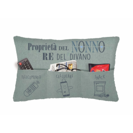 Cuscino Portaoggetti con 3 Tasche - Originale Idea Regalo per Nonno | Perfetto per la Festa dei Nonni