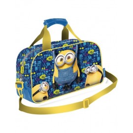 Borsone Minions Cattivissimo Me - Borsa da Viaggio e Palestra per Bambini 39x25x17 cm con Tracolla Regolabile