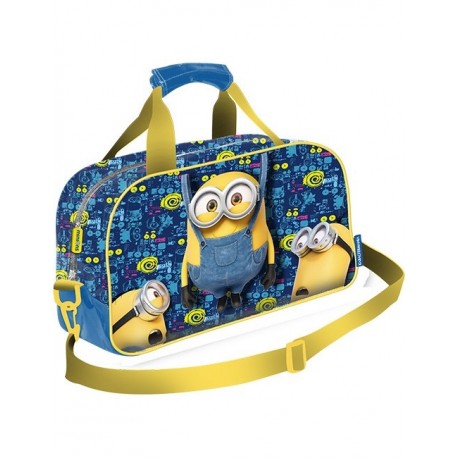 Borsone Minions Cattivissimo Me - Borsa da Viaggio e Palestra per Bambini 39x25x17 cm con Tracolla Regolabile