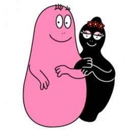 Sagoma in Polistirolo Barbapapà-Barbamamma Personalizzata Compleanno Festa e Party Disney cm 70