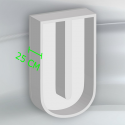 Porta Palloncini Lettera "U" in Polistirolo Balloon Box – Scenografie per Eventi e Feste,