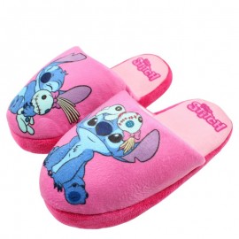 Pantofole Invernali Bambina Fille Lilo & Stitch Rosa – Ciabatte a Punta Chiusa, Calde e Morbide, Antiscivolo (Taglia 30)