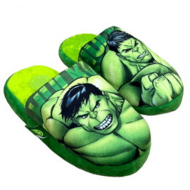 Pantofole Invernali Marvel Hulk per Bambini - Ciabatte Casa in Poliestere Antiscivolo, Misura 28, Punta Chiusa