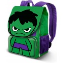 Zaino Scuola Elementare Estensibile Hulk 30x45 cm - Supereroe Marvel con Spallacci Imbottiti e Ampia Capienza