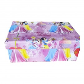 Scatola Regalo Disney Principesse con Coperchio ed Effetto Brillantinato, 44x30x11,5 cm -