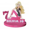 Sagoma Personalizzata in Polistirolo Barbie Fashion Moda - Decorazione Compleanno con Nome e Età - 30 cm