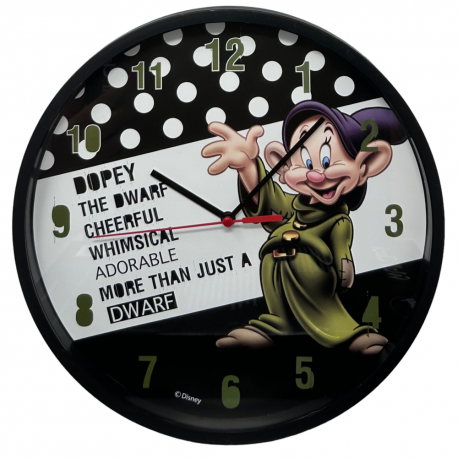 Orologio da Parete Disney Cucciolo - Sette Nani, Diametro 25 cm | Idea Regalo per Cameretta Bambino