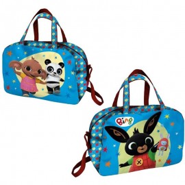 Borsone con Manici e Tracolla Regolabile Bing il Coniglietto & Friends - Borsa da Viaggio e Palestra per Bambini - 39x26 cm