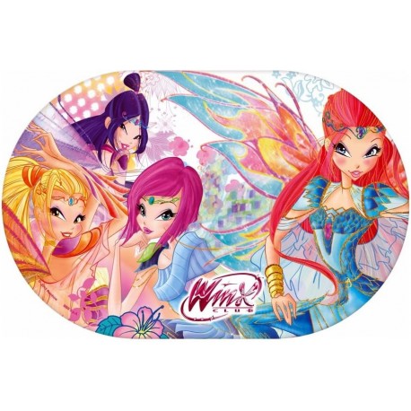 TOVAGLIETTA COLAZIONE PRANZO WINX IN PLASTICA MORBIDA ANTISCIVOLO RIPIEGABILE LAVABILE SCUOLA TEMPO LIBERO CM.29X45Catalogo  Pro