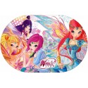 TOVAGLIETTA ALL'AMERICANA WINX IN PLASTICA MORBIDA ANTISCIVOLO RIPIEGABILE LAVABILE DA COLAZIONE PRANZO CM.29X45