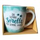  Tazza Super Sorella - Regalo Unico con Scritta Interna "Rimarrai Sempre la Mia Stella"