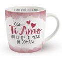 Tazza in Ceramica "Ti Amo" con Scritta Interna - Idea Regalo Unica in Confezione Regalo