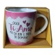 Tazza in Ceramica "Ti Amo" con Scritta Interna - Idea Regalo Unica in Confezione Regalo