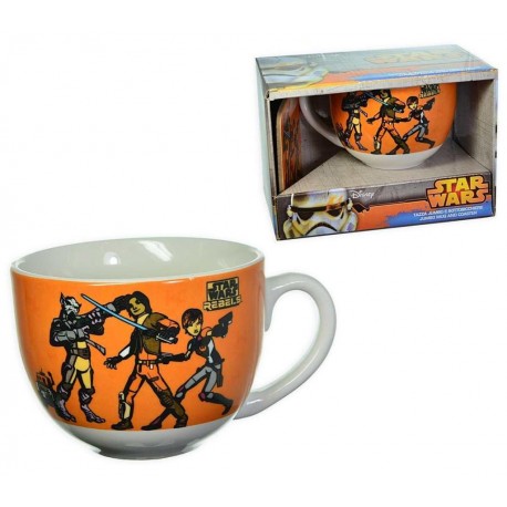 TAZZA STAR WRAS PIXAR LARGA IN CERAMICA CON SOTTOTAZZA IN CARTONE