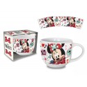 TAZZA CERAMICA LARGA JUMBO MINNIE MOUSE DISNEY CONFEZIONE REGALO BAMBINA