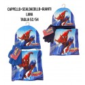 Coordinati Invernali Bambini Spiderman Marvel - Set 3 Pezzi (Cappello + Guanti + Scaldacollo)