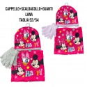 Coordinati Invernali Bambini Minnie-Paperina-Mickey Disney | Set 3 Pezzi: Cappello, Guanti e Scaldacollo - Taglia 52-54 cm