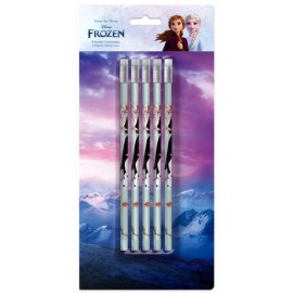 Blister con 5 Matite con Gomma Frozen Disney - Perfette per la Scuola e Regalini di Fine Festa