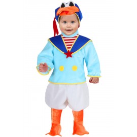  Costume Paperino per Bambini - Taglie da 13 a 36 Mesi - Perfetto per Carnevale e Feste a Tema