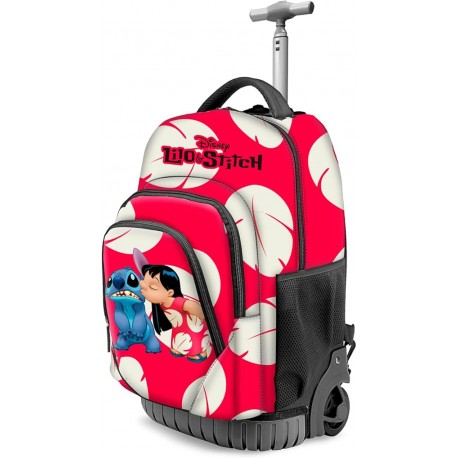 Zaino Trolley Lillo & Stitch Disney - Scuola e Tempo Libero, 47x32x27cm con 2 Ruote e Manico Telescopico