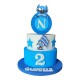 Torta Scenografica in Polistirolo Multilivello Napoli Ultras per Compleanno – Personalizzata con Nome, Età e Logo del Napoli