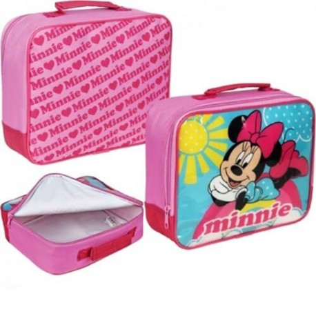  Cestino Asilo Minnie Disney Termico - Portamerenda Perfetto per Scuola, Viaggi e Tempo Libero - 26x20 cm