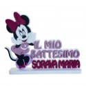 IL MIO BATTESIMO CON MINNIE MOUSE  DISNEY POLISTIROLO 60X43 CM CENTRO TAVOLA BAMBINA