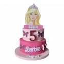 Torta Scenografica Barbie Personalizzata in Polistirolo - Decorazione di Compleanno con Nome e Età,