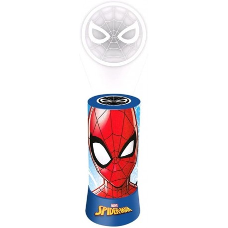 Lampada Proiettore Spiderman Marvel 20 cm - Luce Notturna LED per Bambini, Idea Regalo con Batterie Incluse