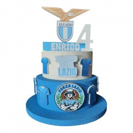 Torta Scenografica in Polistirolo Multilivello Lazio – Decorazione Personalizzata con Nome ed Età per Compleanno