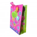 Buste Regalo in Carta Rigida con Cuore e Palloncini Glitter 3D, 23x18 cm, con Chiudi Pacco