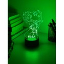 Lampada LED Frozen Personalizzabile in Plexiglass - Luce Notte RGB, Idea Regalo Elegante, Altezza 20 cm