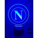 Lampada LED Napoli Calcio Personalizzabile in Plexiglass, Luce Notte RGB con Incisione, 20 cm - Idea Regalo Unica