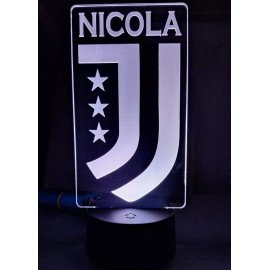 Lampada LED Juventus Calcio Personalizzabile in Plexiglass – Luce Notte con  Incisione Personalizzata, 20 cm, Idea Regalo