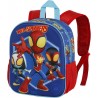 Zainetto Scuola Asilo Materna Spiderman Marvel con Rilievo 3D - Pratico e Compatto con Tasche Laterali