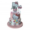 Torta Scenografica Personalizzata Hello Kitty in Polistirolo - Decorazione Centro Tavola 3D per Compleanno con Nome e Età