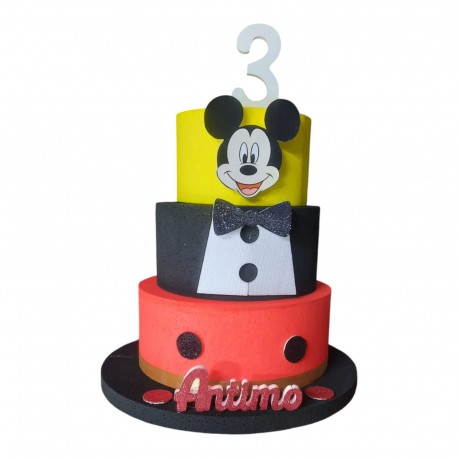 Torta Scenografica in Polistirolo Topolino Disney - Personalizzabile con Nome e Numero