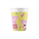 Bicchieri di Carta Peppa Pig 200 ml – Confezione da 8 Pezzi per Feste e Eventi Bambini