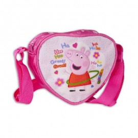 Borsetta Passeggio con tracolla PEPPA PIG a forma di Cuore cm 15  idea regalo bambina