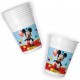 Bicchieri di Plastica Mickey Mouse Disney 200 ml - Set da 8 Pezzi per Feste e Compleanni