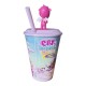 Bicchiere con Cannuccia 3D Cry Babies - 430 ml, Personaggio 4 cm in Rilievo