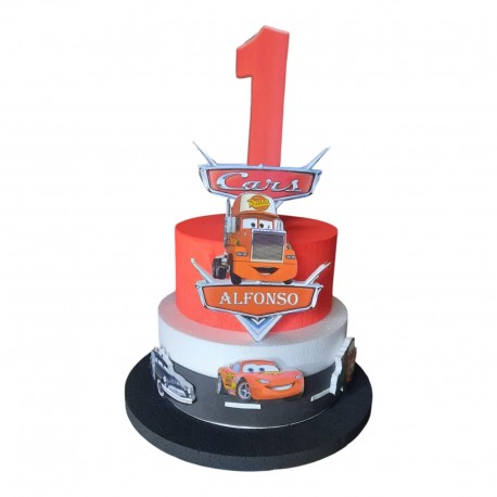 Torta Scenografica in Polistirolo Cars Disney Personalizzata  - Decorazioni per Compleanni e Feste