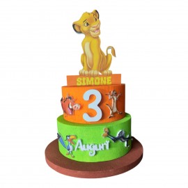 Torta Scenografica in Polistirolo Il Re Leone Simba Personalizzata con Nome e Numero- Decorazioni per Compleanni e Feste