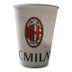 Bicchiere in Plastica AC Milan 260 ml - Ideale per Scuola, Sport e Tempo Libero