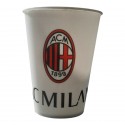 Bicchiere in Plastica AC Milan 260 ml - Ideale per Scuola, Sport e Tempo Libero