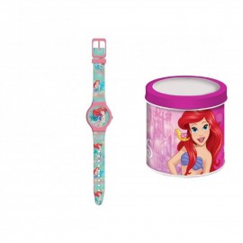 Orologio Analogico Ariel La Sirenetta Disney in Scatola di Latta – Idea Regalo Bambina