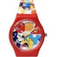 Orologio Analogico Mickey Mouse Disney con Cinturino in Gomma – Idea Regalo Bambino in Scatola di Latta Colorata