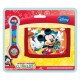 Set Orologio Digitale + Portafogli Mickey Mouse Bambini Cinturino Regolabile, Tasche Porta Carte e Zip