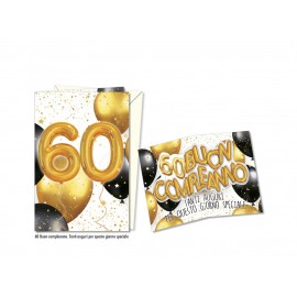 Biglietto Augurale Compleanno 60 Anni – Messaggio Speciale "60 Buon Compleanno" per Festa di Compleanno