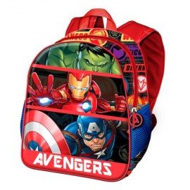 Zainetto Scuola Asilo Materna Avengers Marvel con Rilievo 3D - Compatto e Pratico con Tasche Laterali